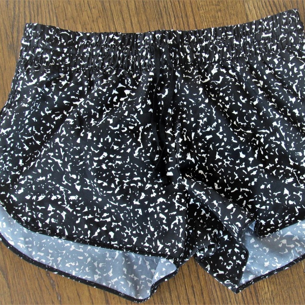 Black and White Running Shorts